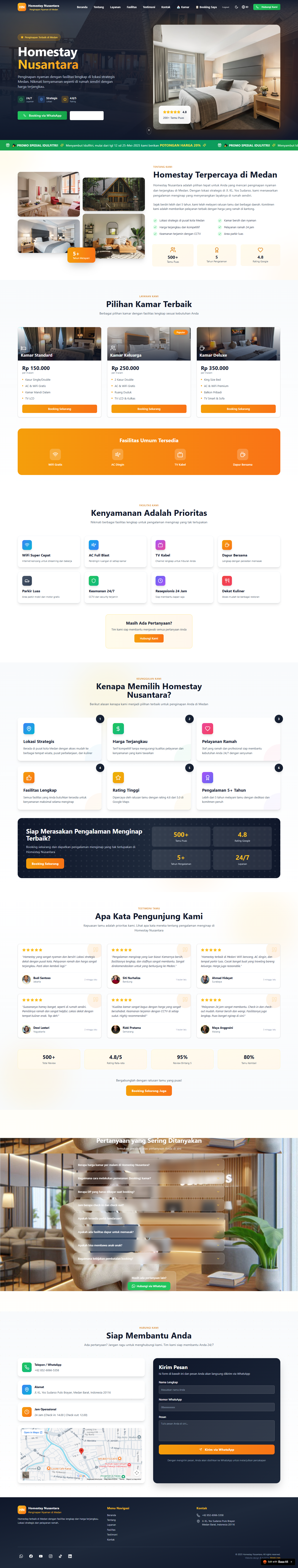 Website usaha hotel atau homestay nusantara